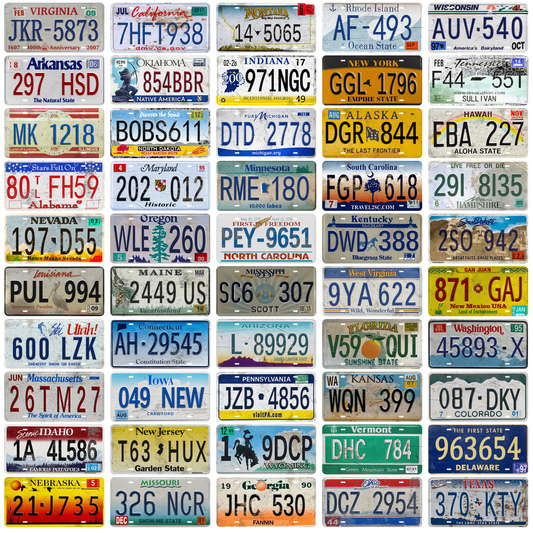 50pcs - 50 U.S. States - Car License(6*12Inch)