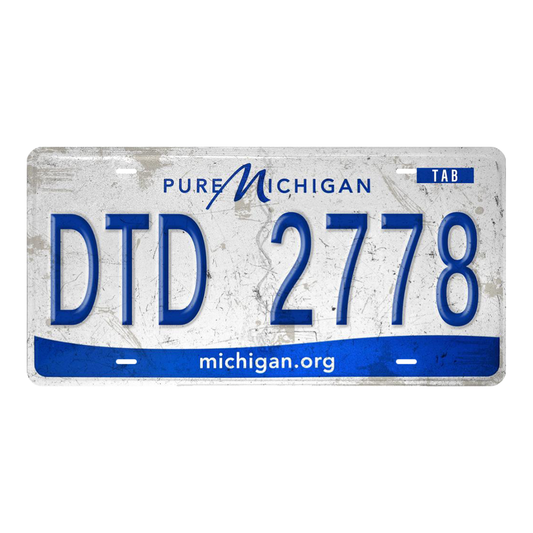 Michigan DTD 2778 - Tin License Plate Sign(6*12Inch)