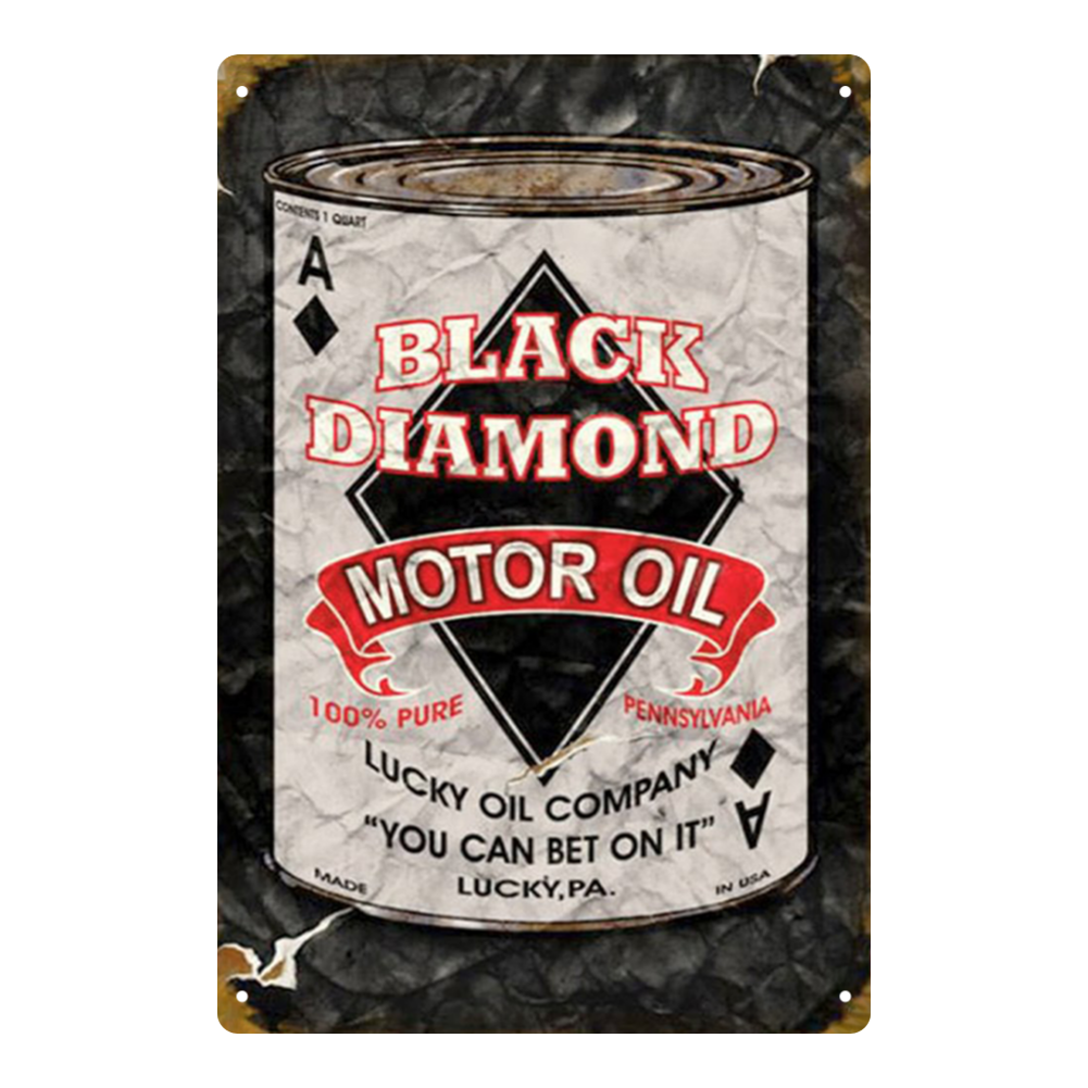 Black Diamond Motor Oil – Vintage Tin Sign