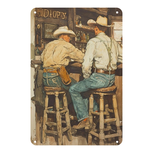 Two Cowboys at the Bar