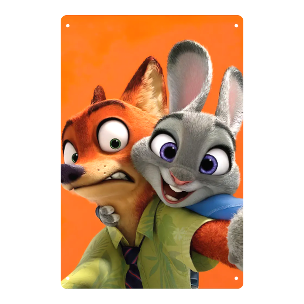Zootopia – Judy Hopps & Nick Wilde Selfie Tin Sign
