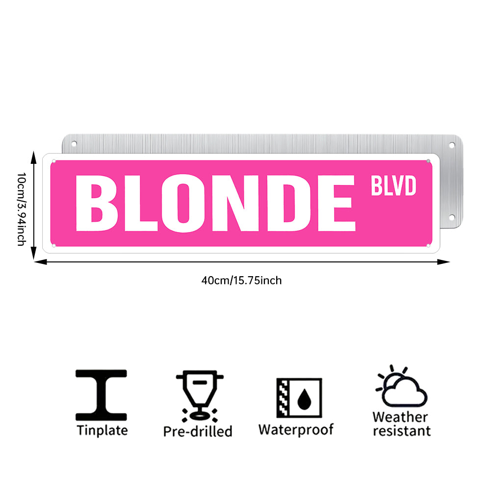BLONDE BLVD Love Is a Way – Valentine’s Day Metal Street Sign Bundle (4 pcs)