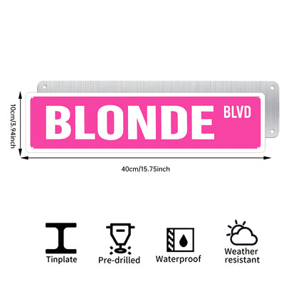 BLONDE BLVD Love Is a Way – Valentine’s Day Metal Street Sign Bundle (4 pcs)