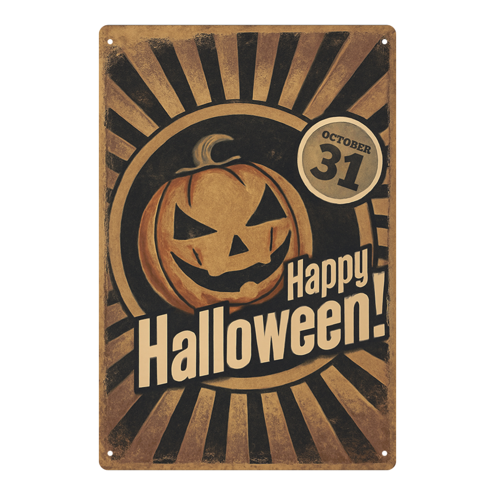 Happy Halloween Vintage Pumpkin