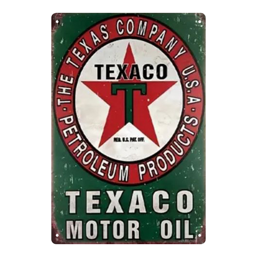 Texaco Motor Oil Star – Vintage Garage Tin Sign
