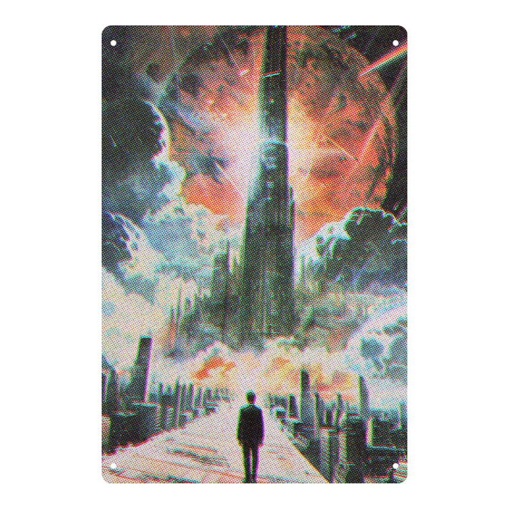 Cosmic Monolith Tin Sign