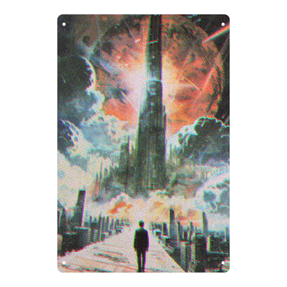 Cosmic Monolith Tin Sign