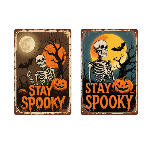 2pcs - Stay Spooky Blue Night & Autumn Moon