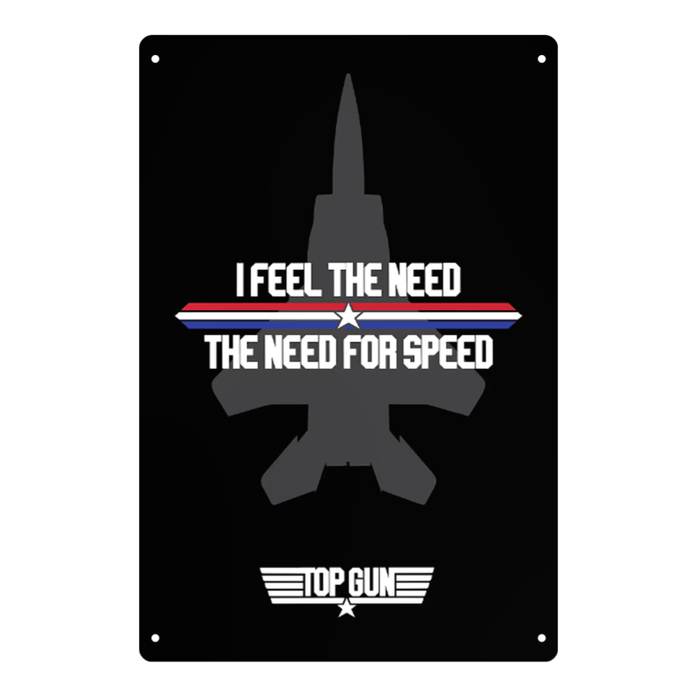 Top Gun “Need for Speed” Tin Sign