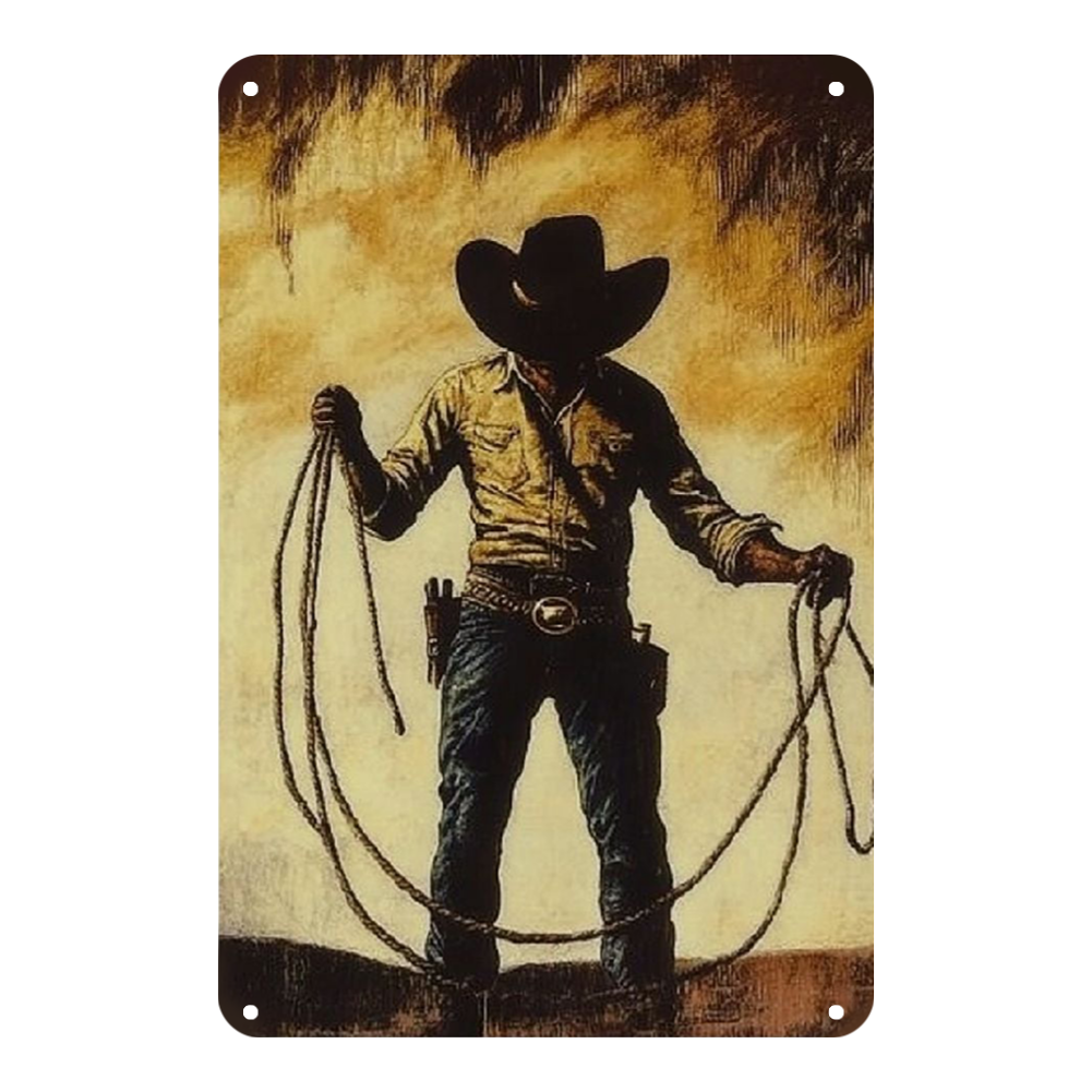 Lone Cowboy Silhouette