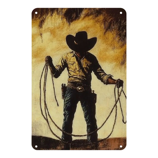 Lone Cowboy Silhouette