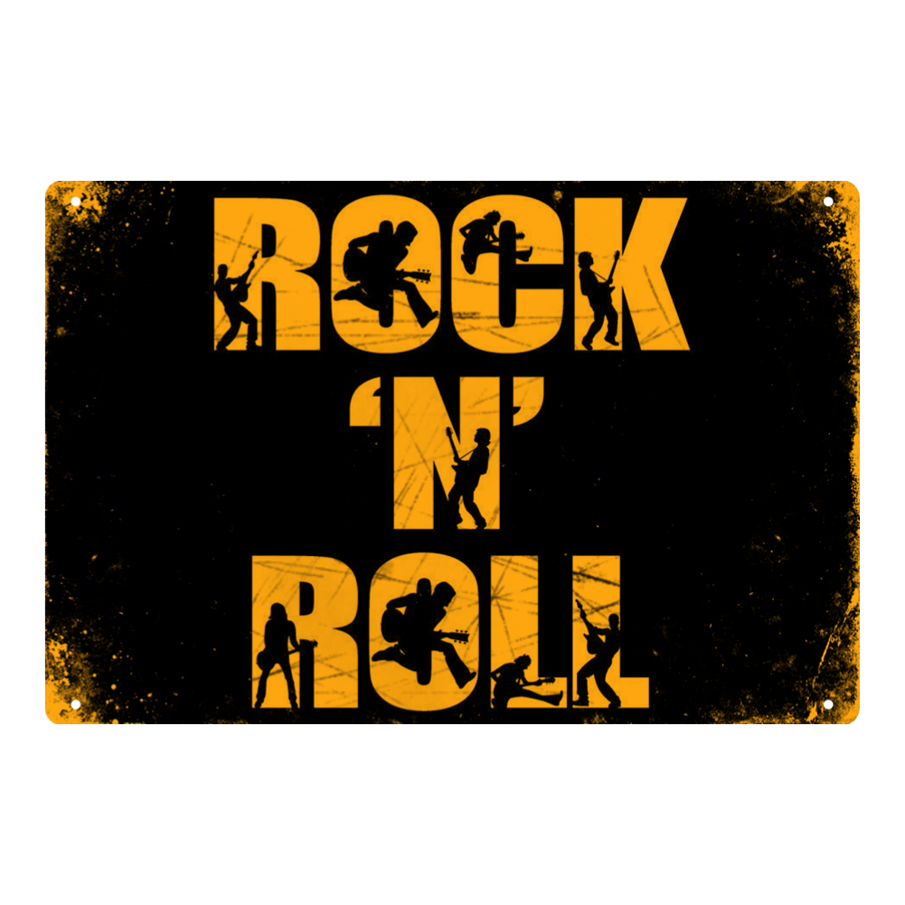 "Rock 'N' Roll" Music Silhouettes