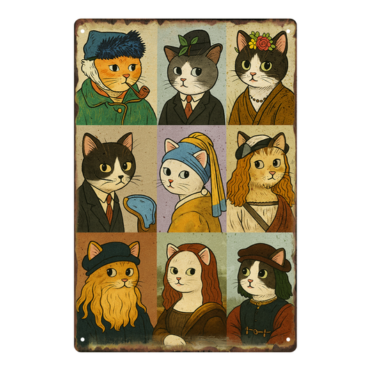 Famous Paintings Cat Parody