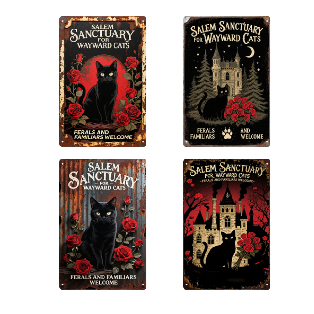 4pcs - Salem Sanctuary Black Cat