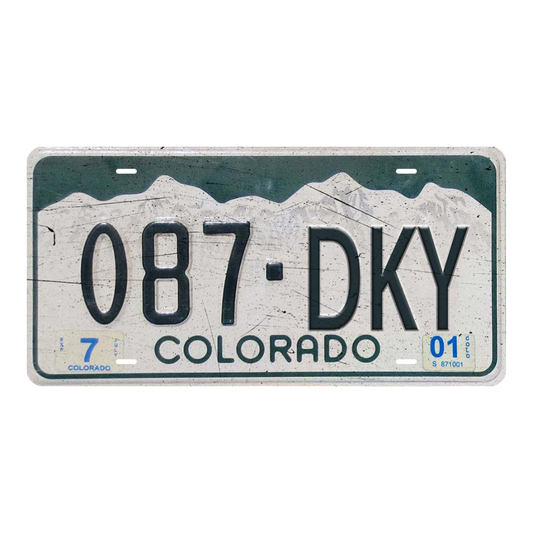 Colorado 087-DKY - Tin License Plate Sign(6*12Inch)