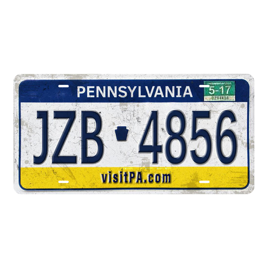 Pennsylvania JZB-4856 - Tin License Plate Sign(6*12Inch)
