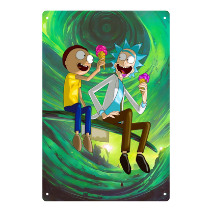 Rick and Morty Portal Ice Cream Tin Sign