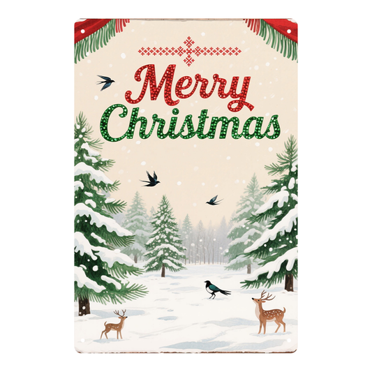 Merry Christmas – Retro Holiday Wall Decor