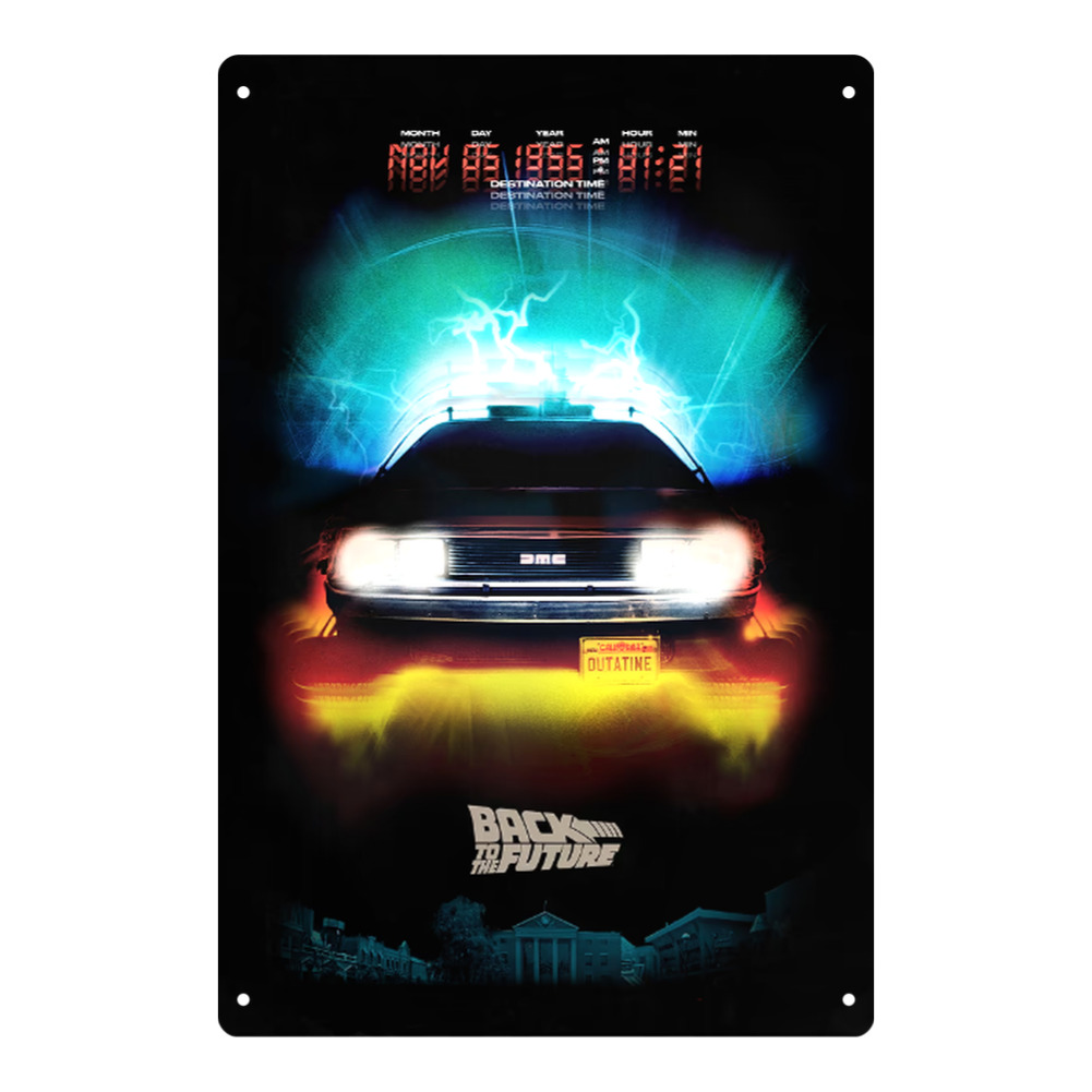 Back to the Future “Destination Time” Tin Sign