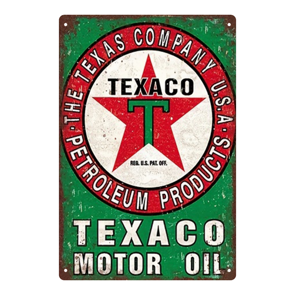 Texaco Motor Oil – Vintage Gas Station Tin Sign
