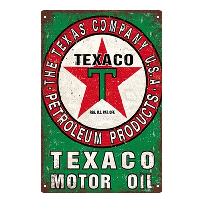 Texaco Motor Oil – Vintage Gas Station Tin Sign