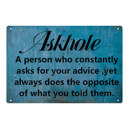 Askhole Funny Definition