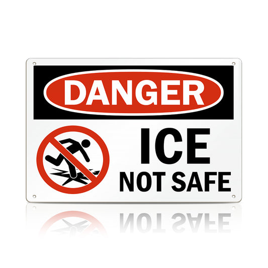 Danger "ICE" Not Safe Classic Industrial Warning Style