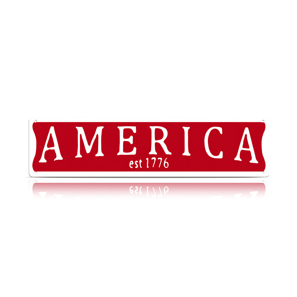 America Est 1776 Metal Sign
