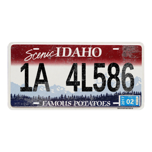 Idaho 1A 4L586 - Tin License Plate Sign(6*12Inch)