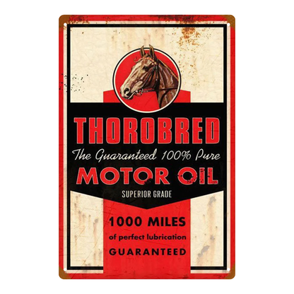 ThoroBred Motor Oil Retro Tin Sign