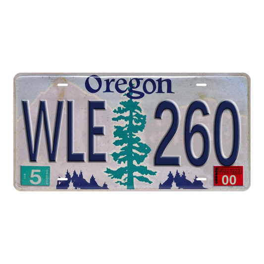 Oregon WLE 260 - Tin License Plate Sign(6*12Inch)