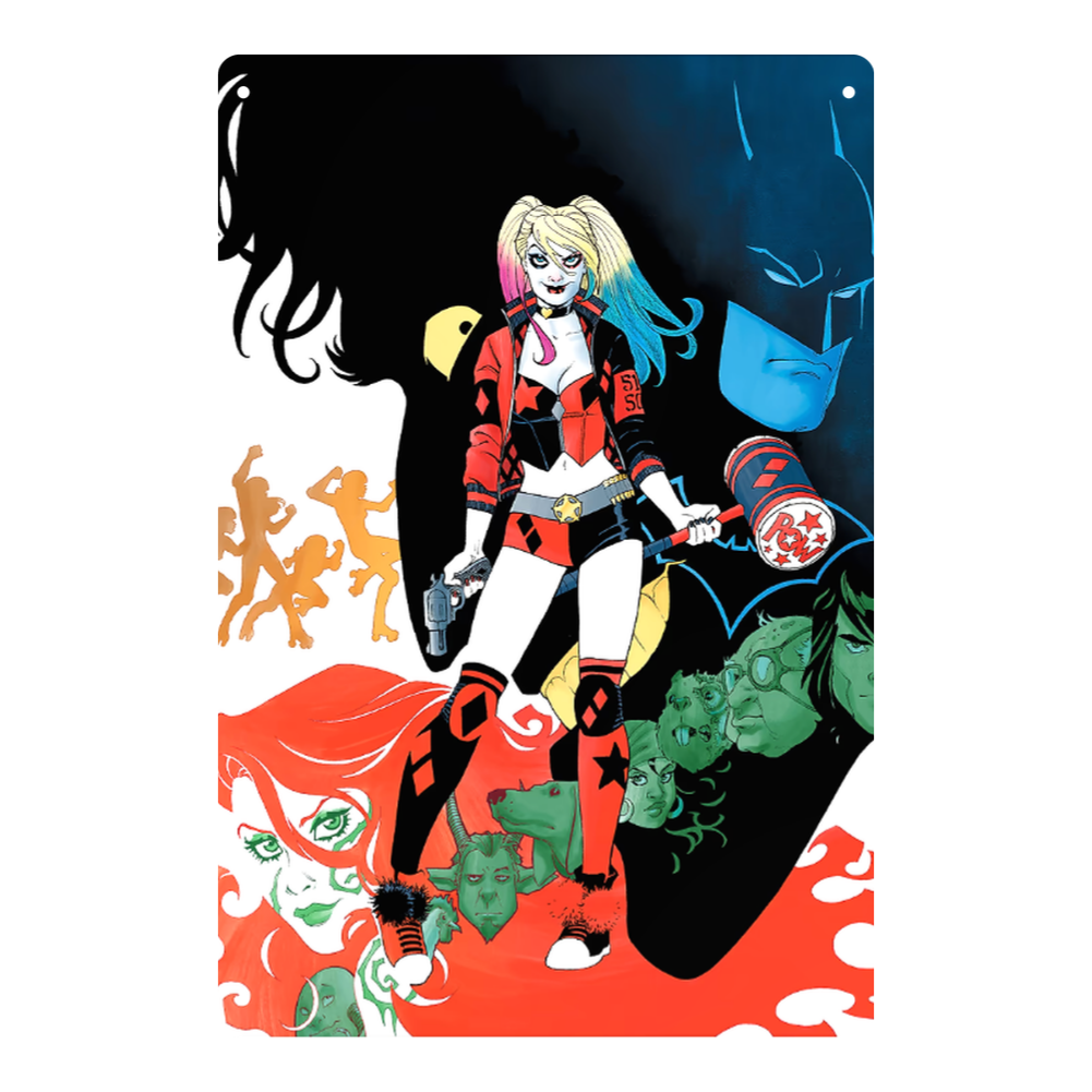 Harley Quinn Rebirth Tin Sign – Gotham Pop Art Wall Décor
