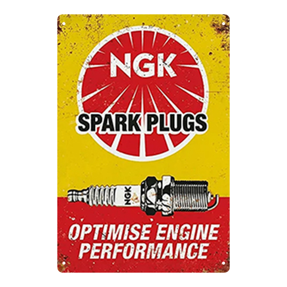 NGK Spark Plugs Retro Tin Sign