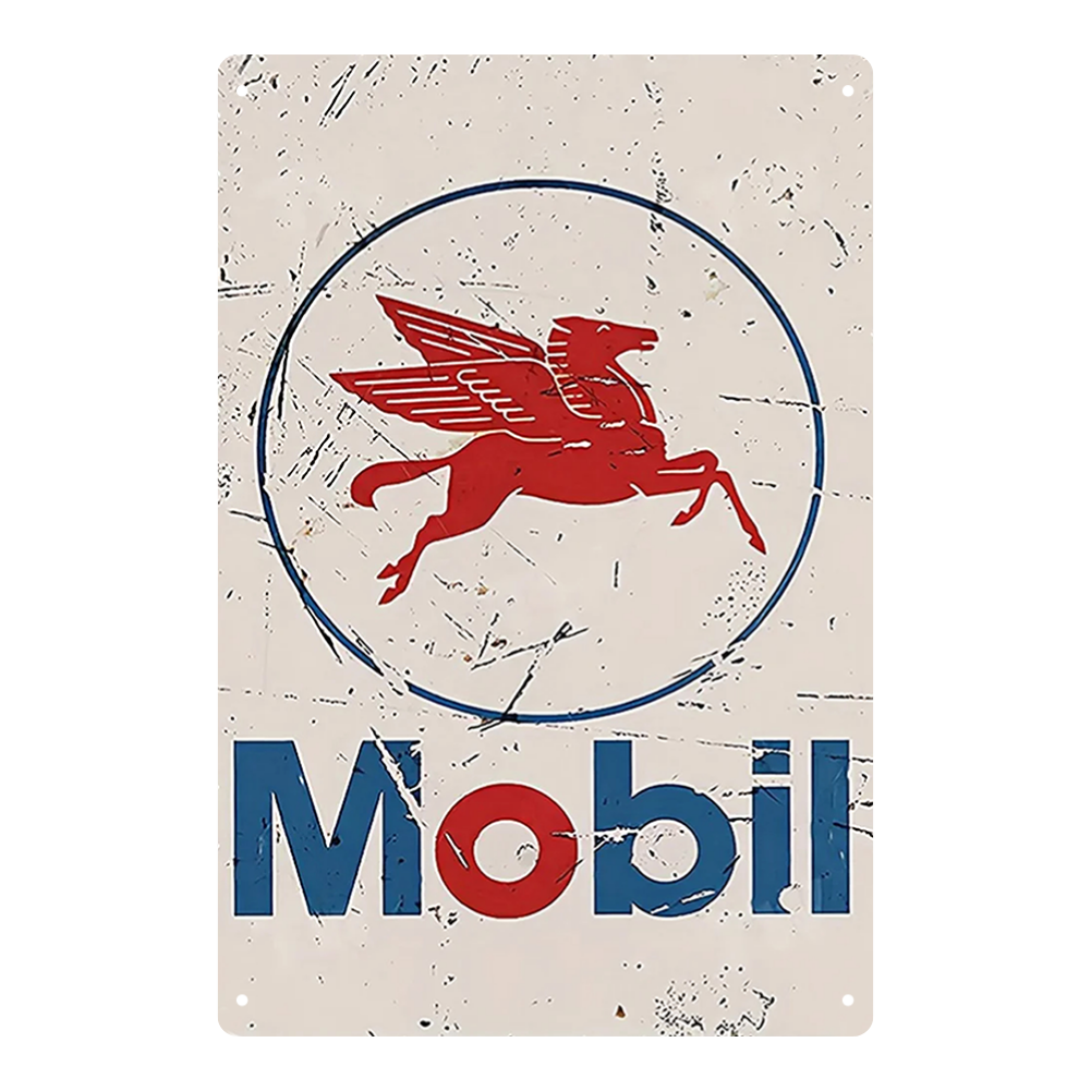 Mobil Pegasus Vintage Tin Sign