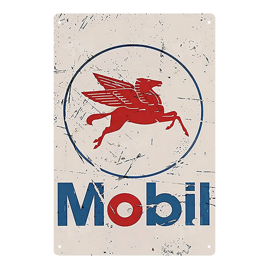 Mobil Pegasus Vintage Tin Sign