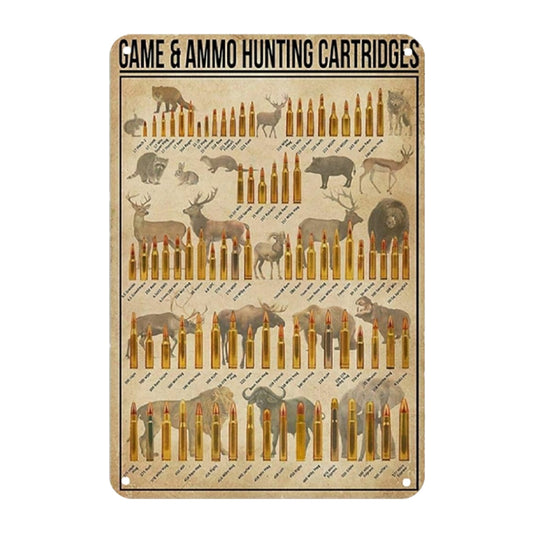 Vintage Hunting Ammo Tin Sign