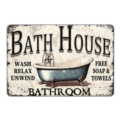 "Bath House" Rustic Clawfoot Tub