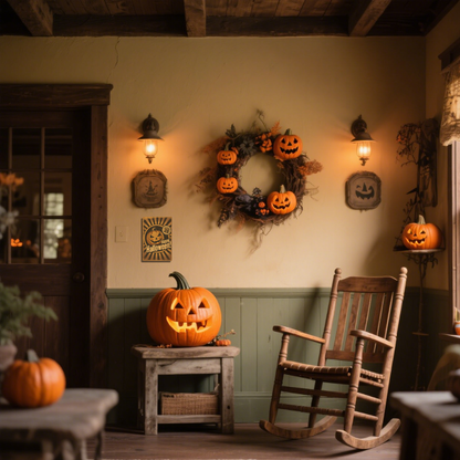 Happy Halloween Vintage Pumpkin