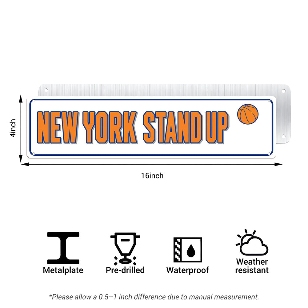 New York Stand Up Metal Sign – 27 Years Later NBA Finals Fan Wall Decor