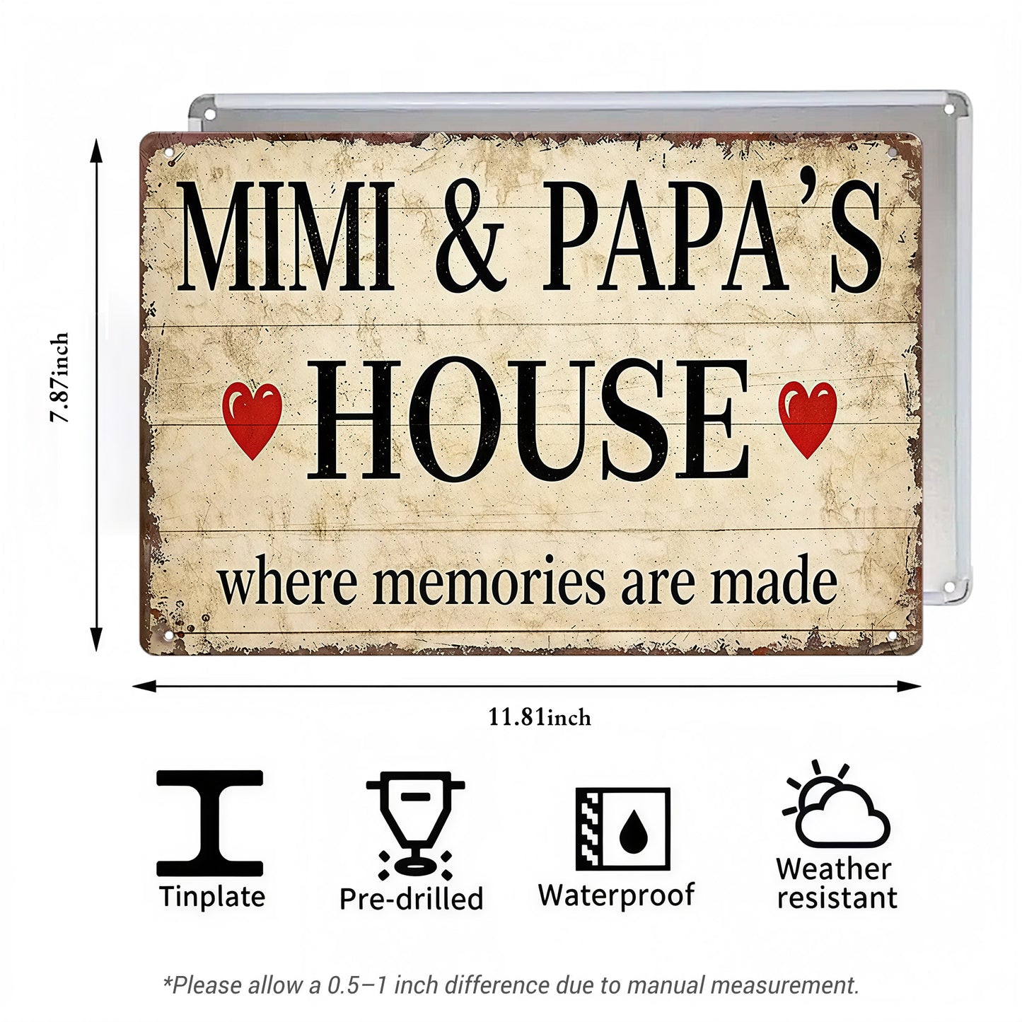 Mimi & Papa’s House Metal Sign