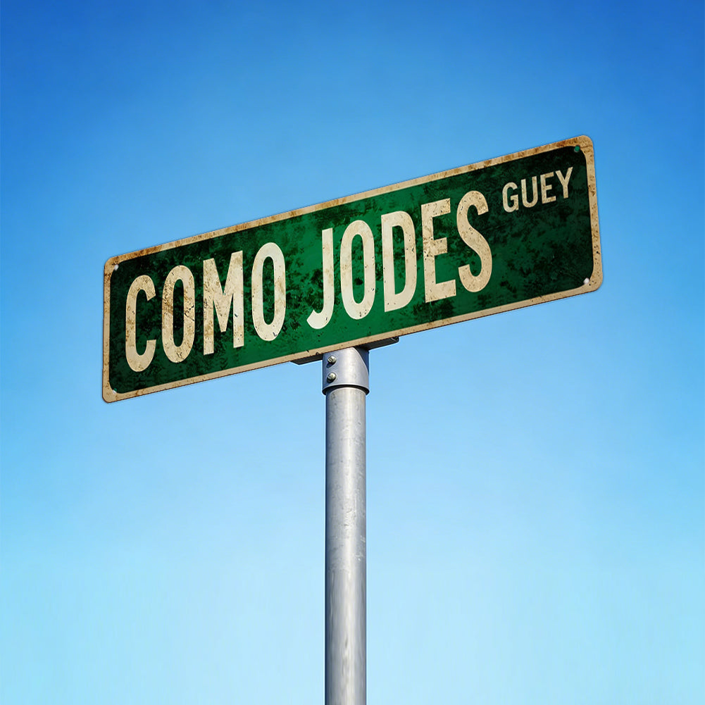Custom Funny Spanglish Vintage Wall Decor - YOUR NAME.Güey