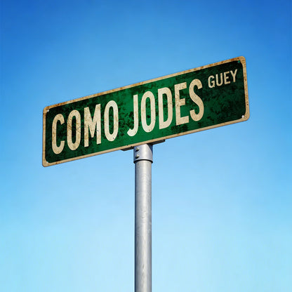Custom Funny Spanglish Vintage Wall Decor - YOUR NAME.Güey