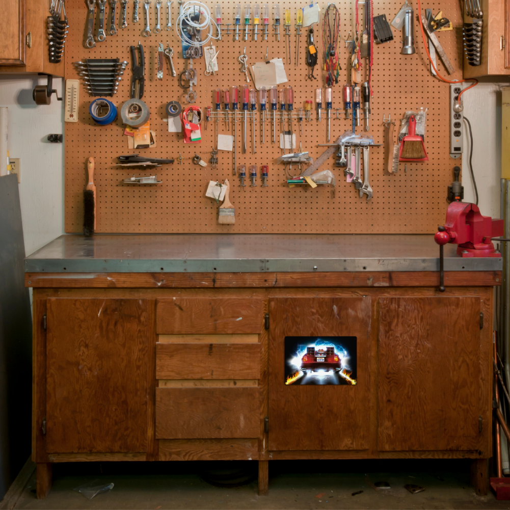 Back to the Future DeLorean &  OUTATIME Tin Sign