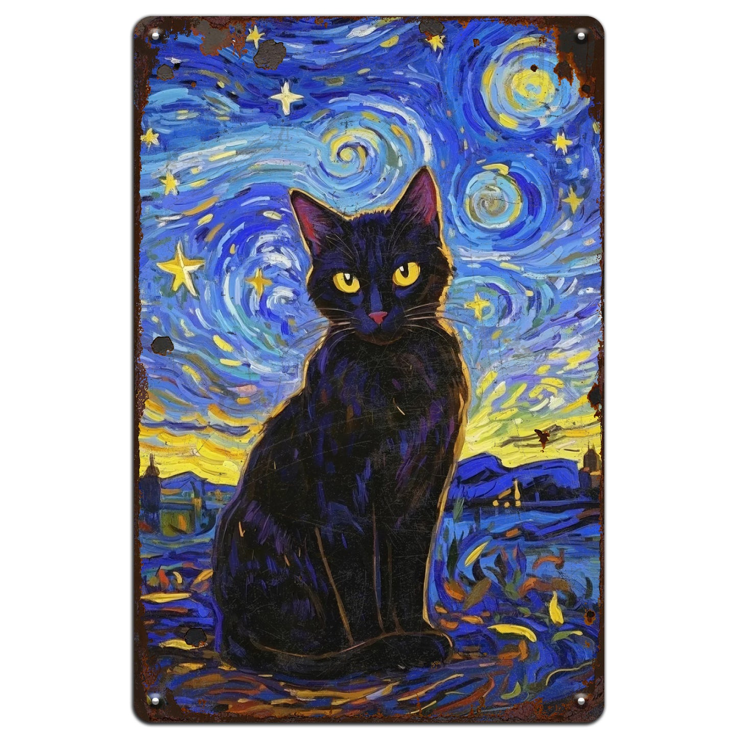 "Starry Night" Cat