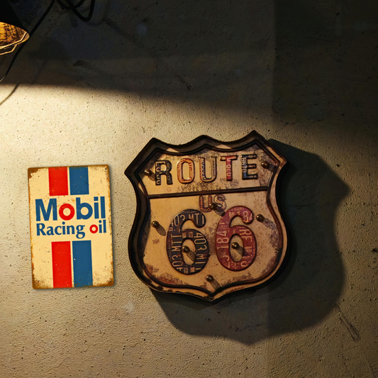 Mobil Racing Oil Vintage Tin Sign