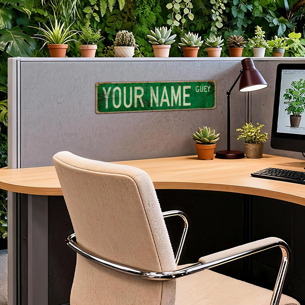 Custom Funny Spanglish Vintage Wall Decor - YOUR NAME.Güey