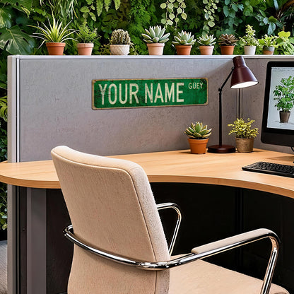 Custom Funny Spanglish Vintage Wall Decor - YOUR NAME.Güey