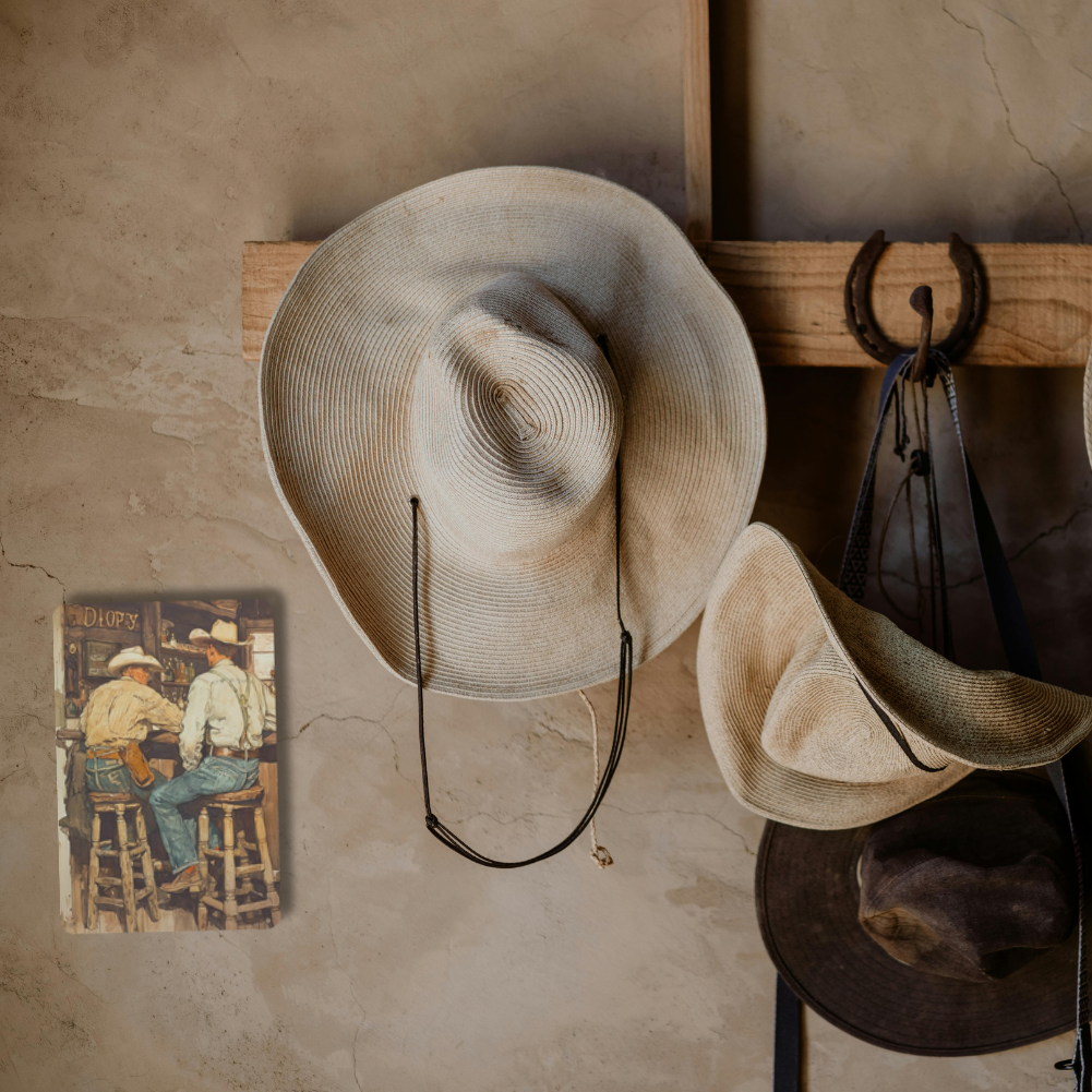 Two Cowboys at the Bar