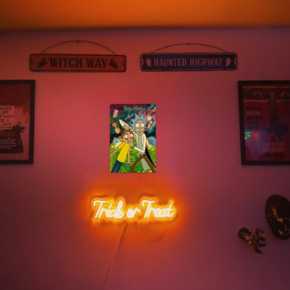 Rick and Morty Portal Chaos Tin Sign