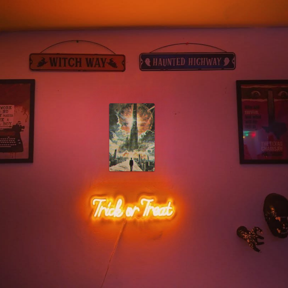 Cosmic Monolith Tin Sign